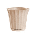 Ace Fluted Planter 7" Decorative Pot with Saucer For Home Garden killi ecolifstyle