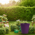 Ace Fluted Planter 7" Decorative Pot with Saucer For Home Garden killi ecolifstyle