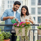 Oval Railing Planter Ideal for Home & office Balcony killi ecolifstyle