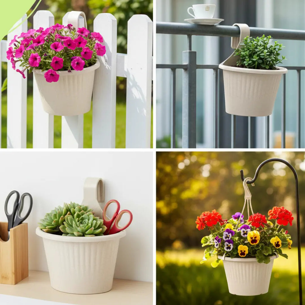 10 inch Ecosling Hanging Planters for Flowers and Herbs killi ecolifstyle