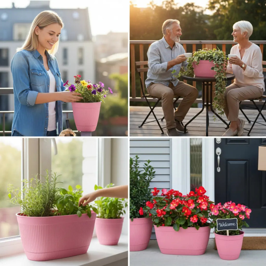 Eco Eva Rectangular Planter – 11.5" Plant Pot for Indoor or Outdoor Use killi ecolifstyle