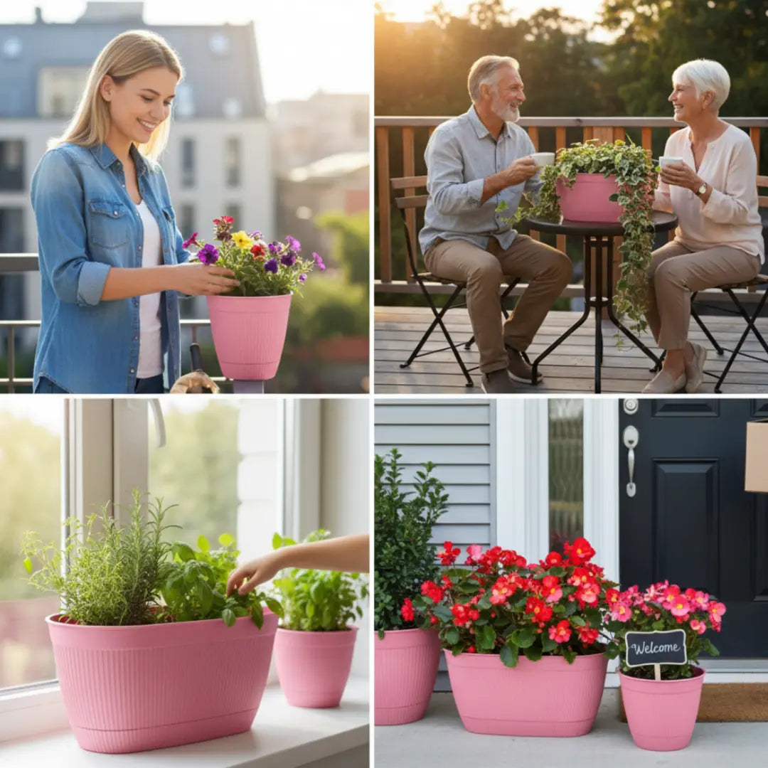 Eco Eva Rectangular Planter – 11.5" Plant Pot for Indoor or Outdoor Use killi ecolifstyle