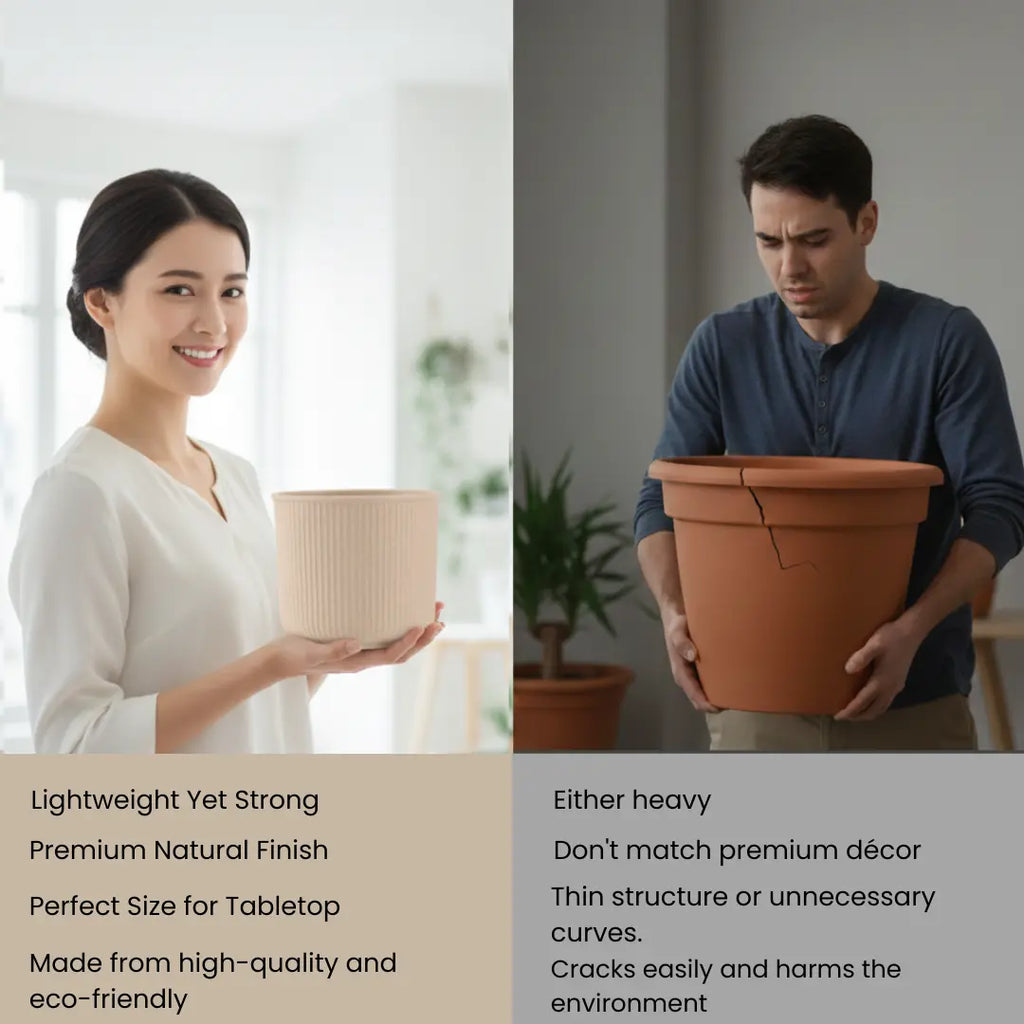 Sandcastle Planter Small Natural Fiber Pot Container for Flower killi ecolifstyle