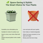 Archway Square Planter – Modern Design 10" Pot with Saucer Perfect for Indoor or Outdoor Plants killi ecolifstyle