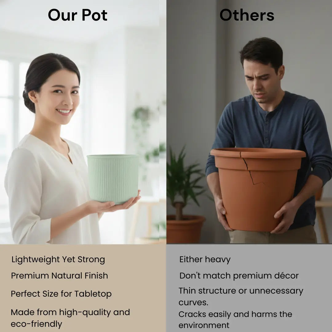 Sandcastle Planter Small Natural Fiber Pot Container for Flower killi ecolifstyle