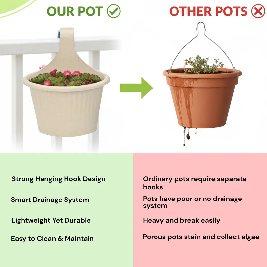 10 inch Ecosling Hanging Planters for Flowers and Herbs killi ecolifstyle