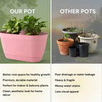 Eco Eva Rectangular Planter – 11.5" Plant Pot for Indoor or Outdoor Use killi ecolifstyle