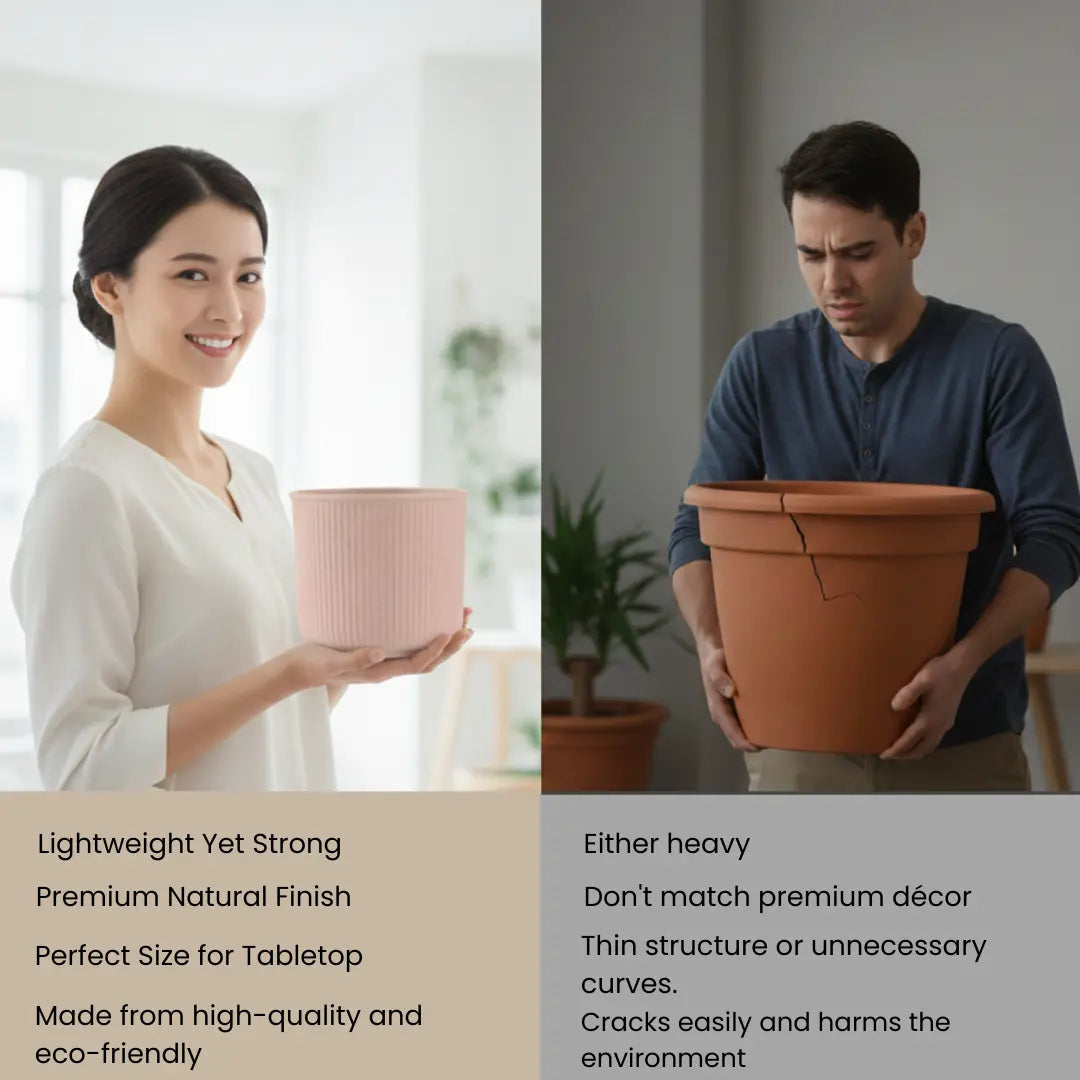 Sandcastle Planter Small Natural Fiber Pot Container for Flower killi ecolifstyle