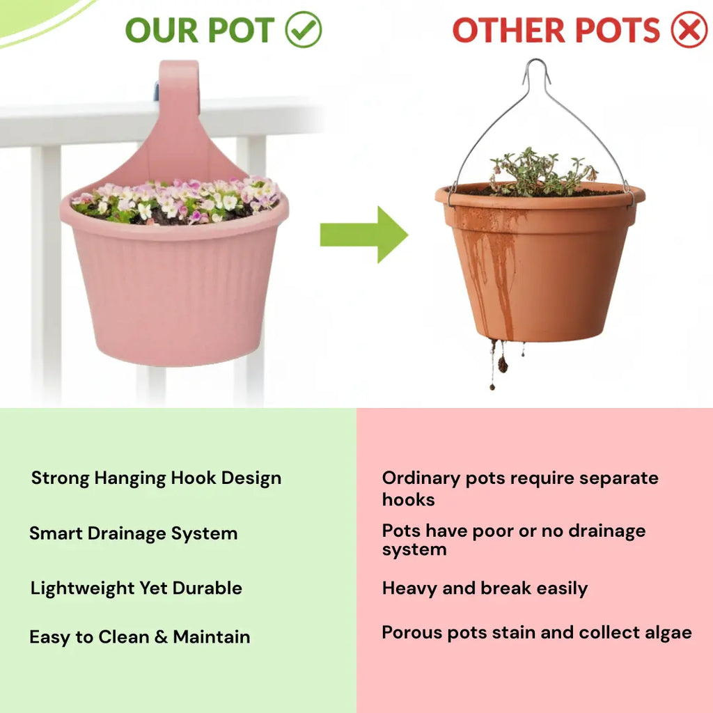 10 inch Ecosling Hanging Planters for Flowers and Herbs killi ecolifstyle