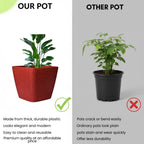 Daisy Square Planter – 7" Pot for Small Indoor or Outdoor Plants killi ecolifstyle