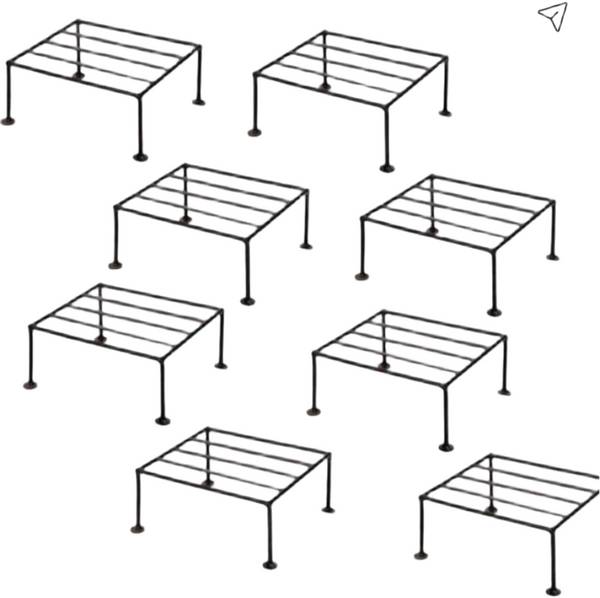 Black Metal Square Pot Stands for Improving Drainage, and Protecting Decking