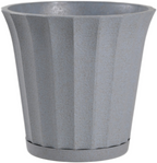 Ace Fluted Planter 7" Decorative Pot with Saucer For Home Garden
