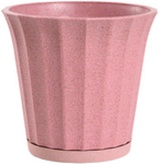 Ace Fluted Planter 7" Decorative Pot with Saucer For Home Garden