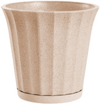 Ace Fluted Planter 7" Decorative Pot with Saucer For Home Garden