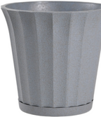 Ace Fluted Planter 7" Decorative Pot with Saucer For Home Garden