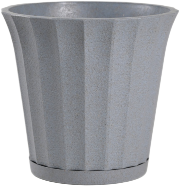 Ace Fluted Planter 7" Decorative Pot with Saucer For Home Garden