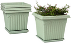 Archway Square Planter – Modern Design 10" Pot with Saucer Perfect for Indoor or Outdoor Plants