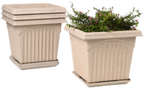 Archway Square Planter – Modern Design 10" Pot with Saucer Perfect for Indoor or Outdoor Plants