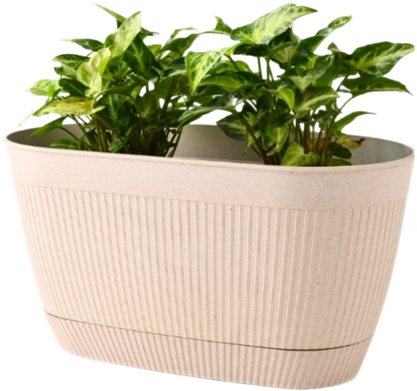 Eco Eva Rectangular Planter – 11.5" Plant Pot for Indoor or Outdoor Use