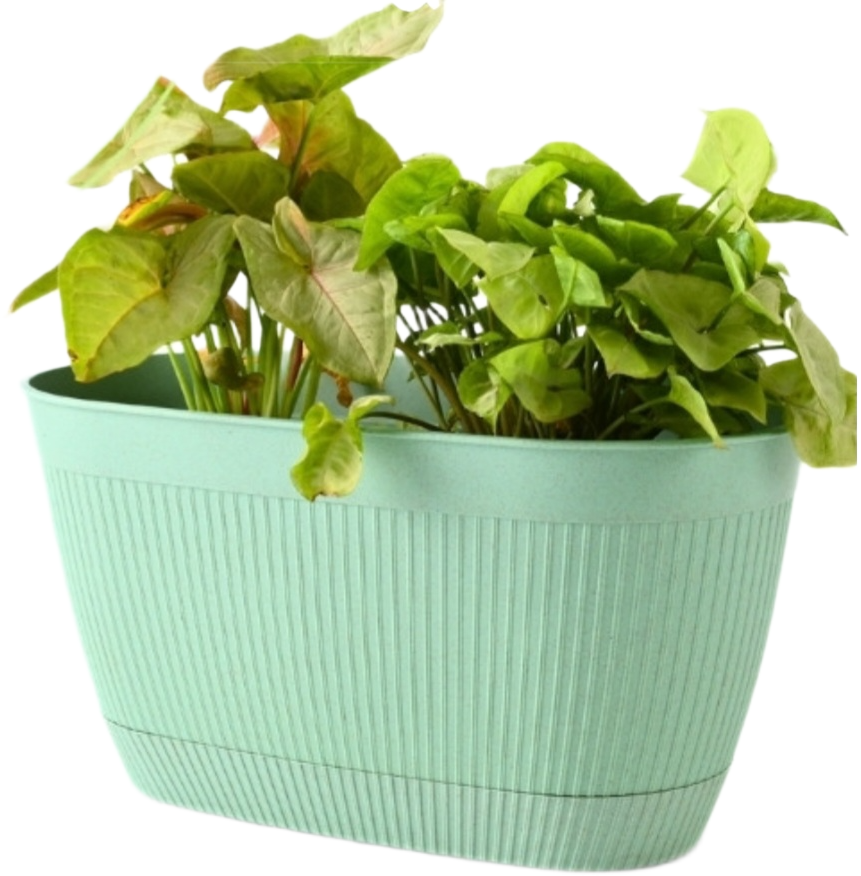 Eco Eva Rectangular Planter – 11.5" Plant Pot for Indoor or Outdoor Use