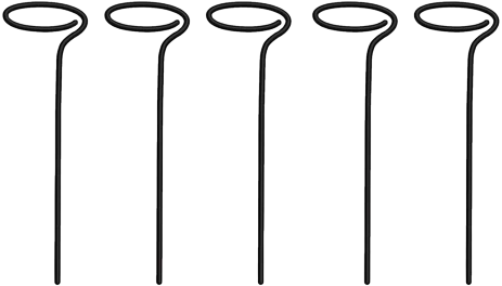 Black Coated Metal Single Stem Plant Support Stakes Pack of 5  Ideal for Fragile Flowering Annuals