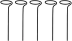 Black Coated Metal Single Stem Plant Support Stakes Pack of 10 Ideal for Fragile Flowering Annuals