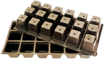 Durable Plastic Square Cell Seedling Starter Trays for Vegetables, Flowers, and Herbs