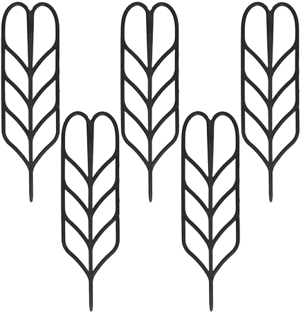 Leafy Metal Plant Trellis – Set of 3 Decorative Garden Supports