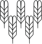 Leafy Metal Plant Trellis – Set of 3 Decorative Garden Supports