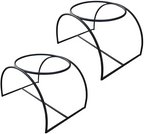 Modern Black Metal Tunnel Plant Stand Set (2-Pack) Pot for Indoor and Outdoor Use