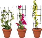 Black Coated Metal Garden Grid Trellis for Potted Plants Square Mesh Support