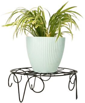 12 cm Round Decorative Iron Style Plant Stand for Indoor and Outdoor Pots