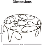 12 cm Round Decorative Iron Style Plant Stand for Indoor and Outdoor Pots